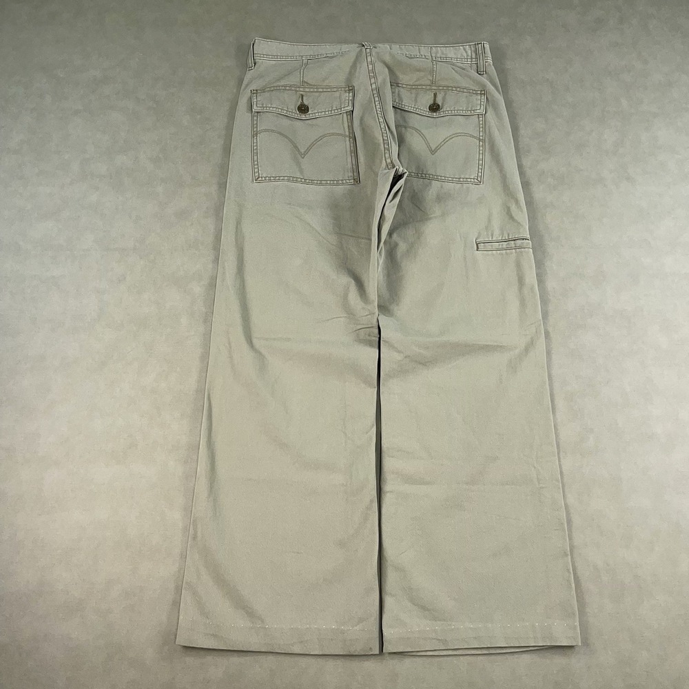 VTG Levis Loose Bootcut Pants Mens 32x32 Beige Workwear Grunge Skate (Fit 34x29) - Picture 2 of 16